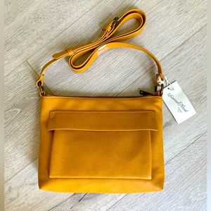 Universal thread yellow crossbody bag